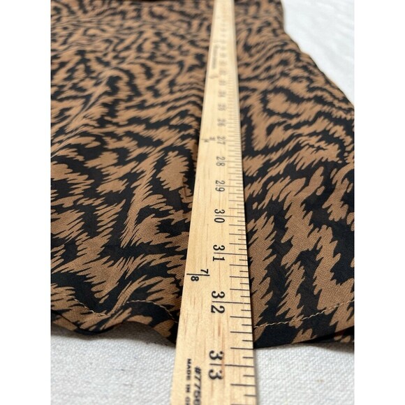 Animal Print Mini Slip Dress‎ Lined Cowl V-neck Women Size Large Lined Y2K - Picture 6 of 10